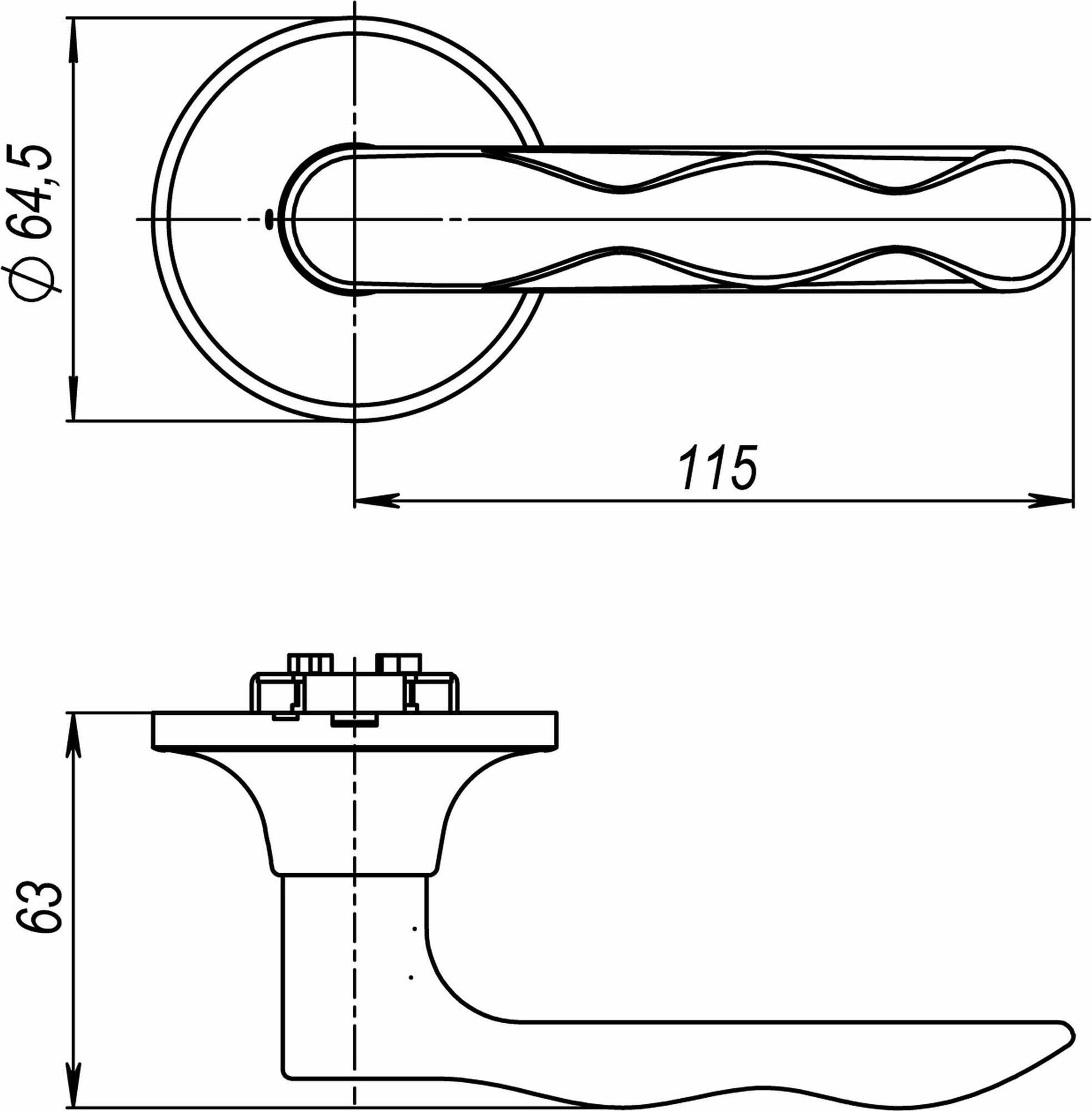 Ручка-кноб sn-b Punto 6033 фиксатор матовая никель 60-70 мм - фото №2