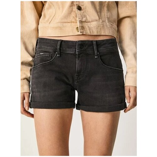 фото Шорты для женщин, pepe jeans london, модель: pl801002xe2, цвет: черный, размер: 28