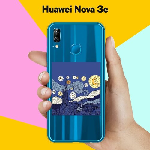 Силиконовый чехол Ночь на Huawei Nova 3e силиконовый чехол пончики на huawei nova 3e