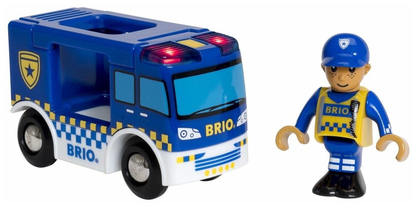 BRIO фургон "Полиция",2 эл, свет,19х5х10см, кор.