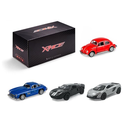 фото Детский игровой набор металлических машинок serinity toys, серый