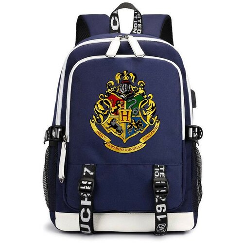 Рюкзак Гарри Поттер (Harry Potter) синий с USB-портом №1 рюкзак сова гарри поттер harry potter синий с usb портом 4