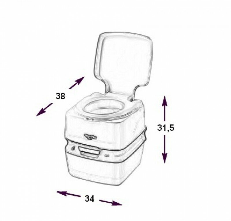 Биотуалет Porta Potti Qube - 335 Компакт (Белый, с индикатором) Голландия - фотография № 2