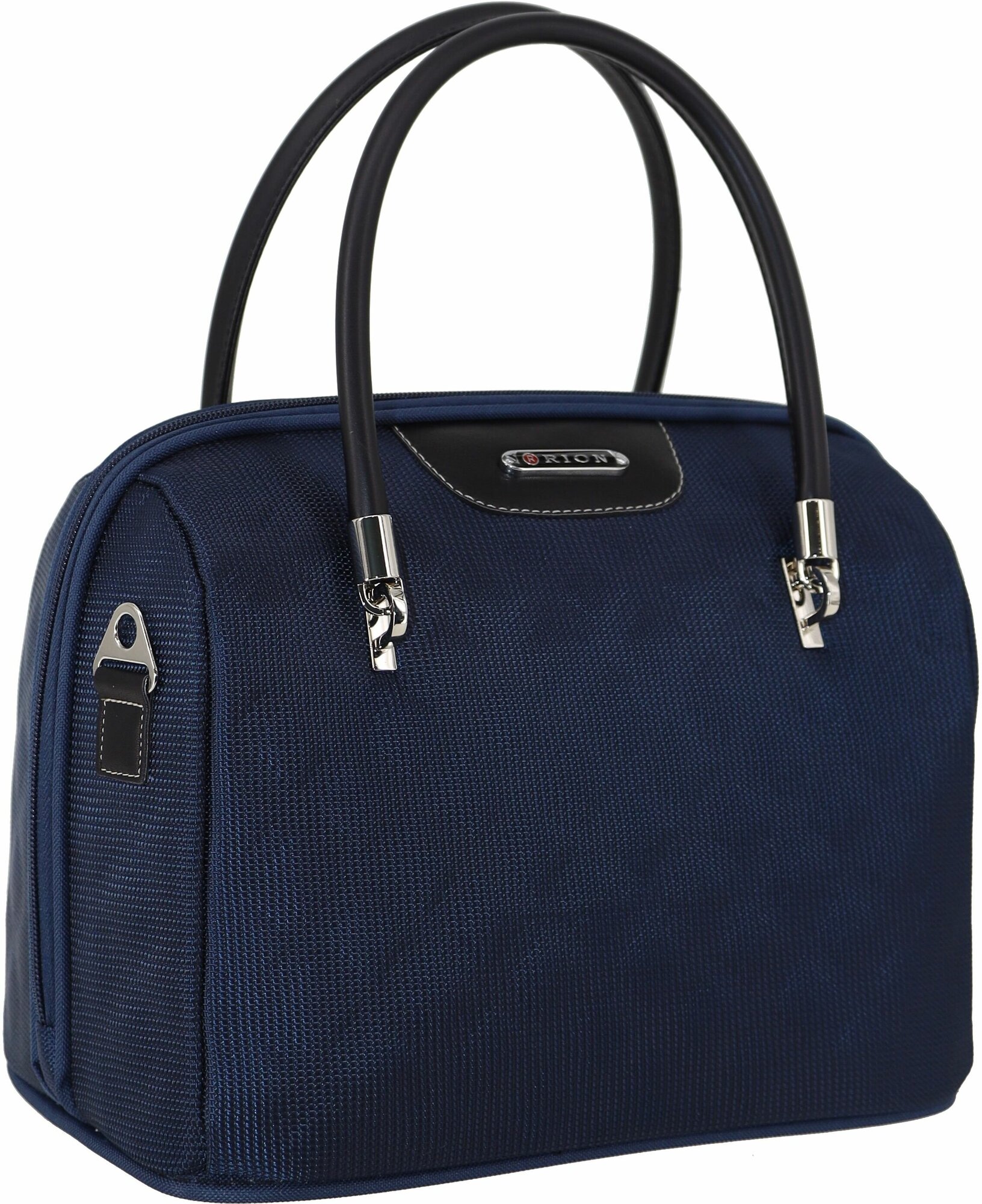 Женская дорожная сумка с ремнем на ручку чемодана Рион+ (RION+) / ручная кладь для самолета, поезда, машины / саквояж для города, R246, Тканевая, 13 литров, синий-ромб