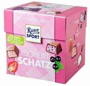 Шоколадные конфеты Ritter Sport Choco Cubes Joghurt с йогуртовой начинкой, 176 г Германия