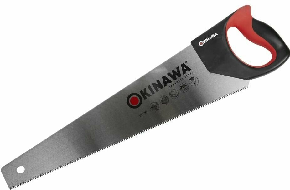 Ножовка по дереву 500 мм полотно, японская сталь OKINAWA 230-20 средний зуб