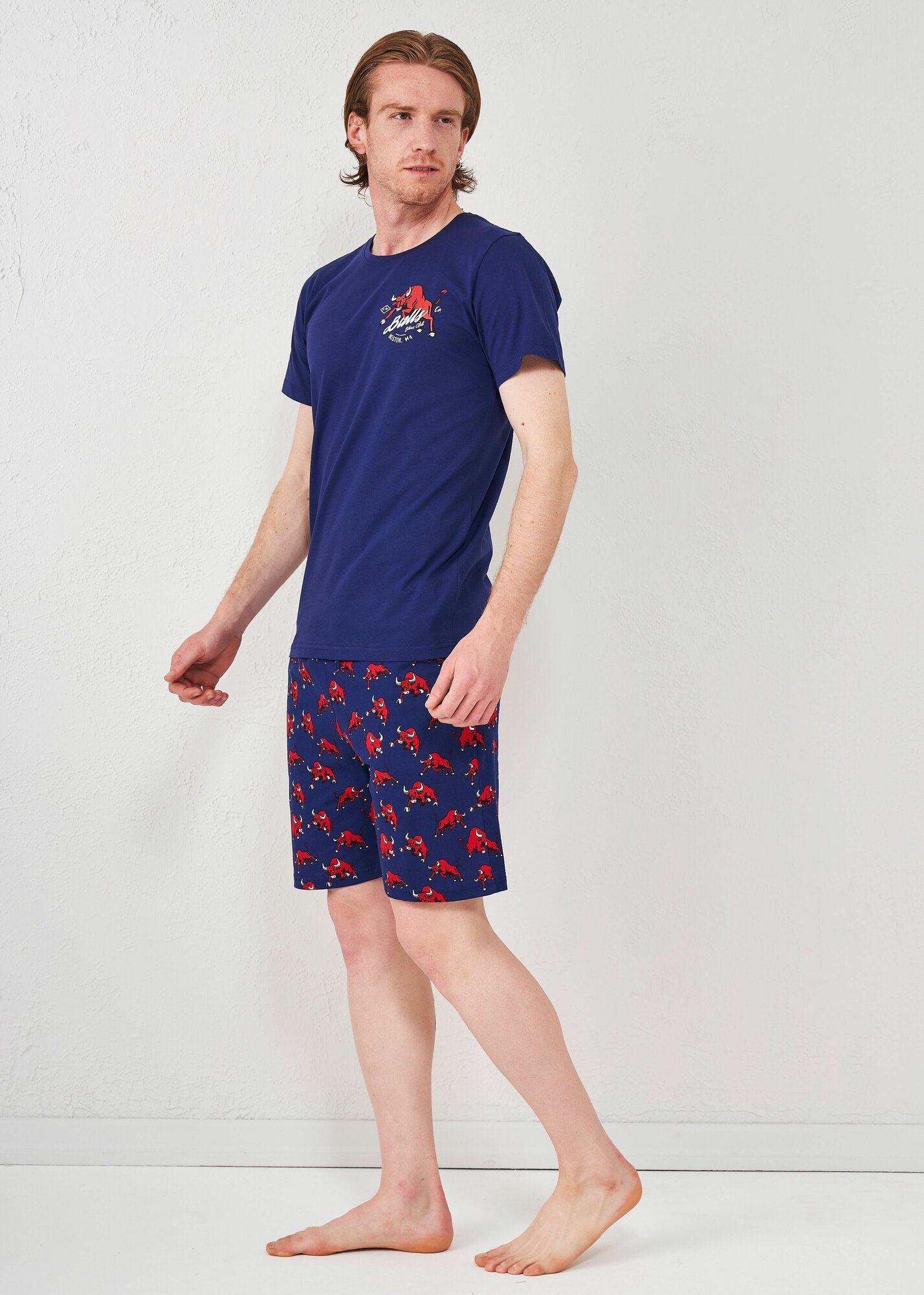 Пижама мужская RELAX MODE с шортами и футболкой хлопок домашний костюм - фотография № 2