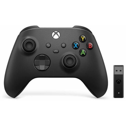 Беспроводной контроллер Xbox Wireless Adapter - Carbon Black (EU version, model 1914) набор кнопок с хромированным покрытием dpad rt lt кнопки lb и rb abxy руководство по выключению кнопок для xbox one slim one s 1 s контроллер ремонт геймпада