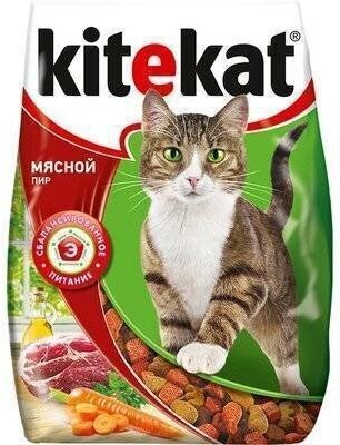 Kitekat Сухой корм для кошек мясной пир 10132138 0,35 кг 24914 (2 шт)