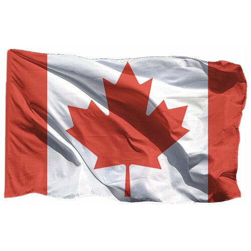 Флаг Канады на шёлке, 90х135 см - для ручного древка флаг канады 90х135 см