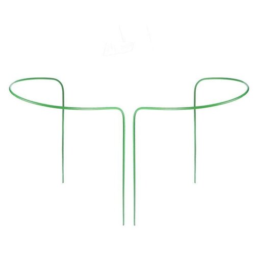 Кустодержатель, d = 30 см, h = 80 см, ножка d = 0,3 см, металл, набор 2 шт, зелёный