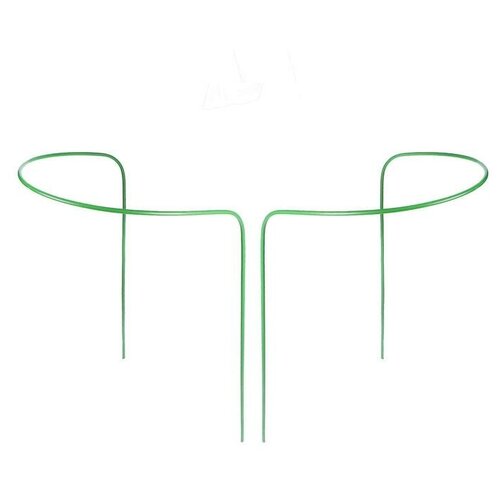 Кустодержатель d 50 см h 60 см ножка d 03 см металл набор 2 шт зелёный Greengo 1486₽