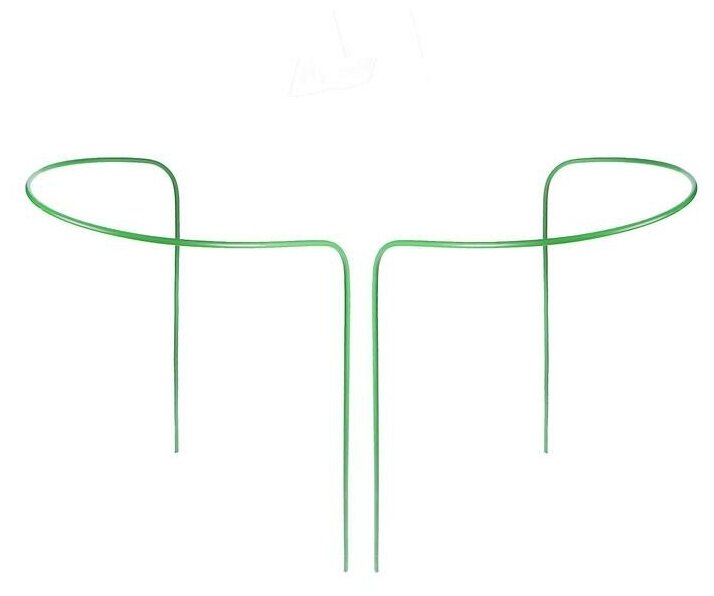 Кустодержатель d = 50 см h = 60 см ножка d = 0.3 см металл набор 2 шт зелёный