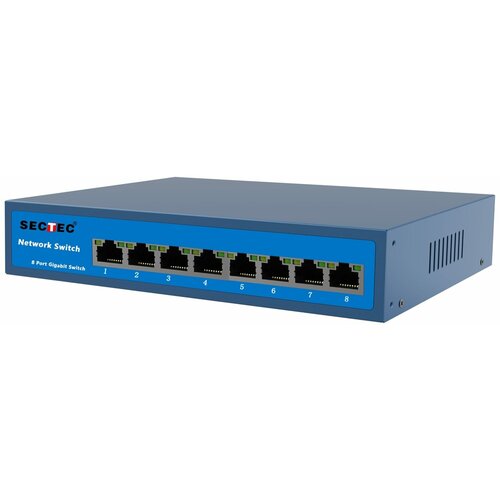 Коммутатор 8 портов 10/100/1000Mbps SECTEC ST-PLC08-1000