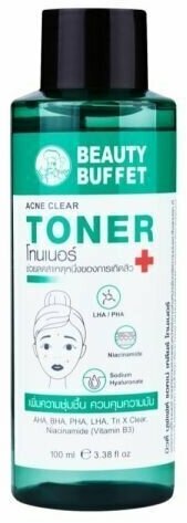BEAUTY BUFFET Тонер для лица BEAUTY BUFFET ACNE CLEAR TONER, 100 мл.