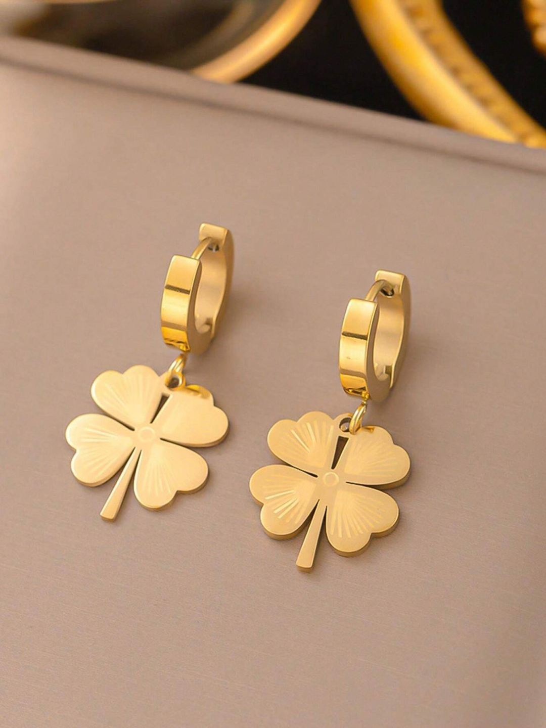 Комплект бижутерии: браслет, колье, серьги, размер колье/цепочки 45 см, золотой — фото 1