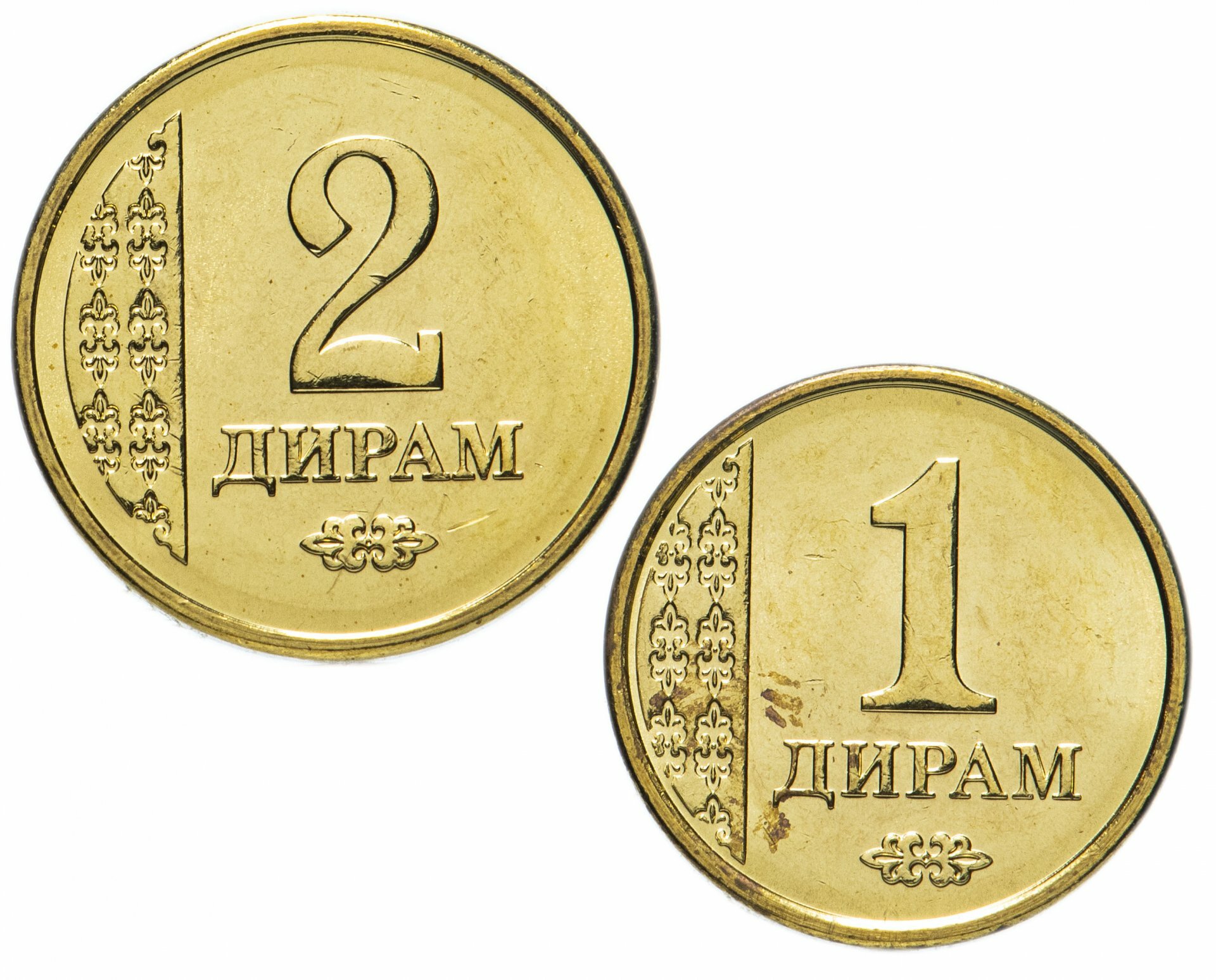 Таджикистан 1 и 2 дирама 2011 2 штуки, в сохранности UNC
