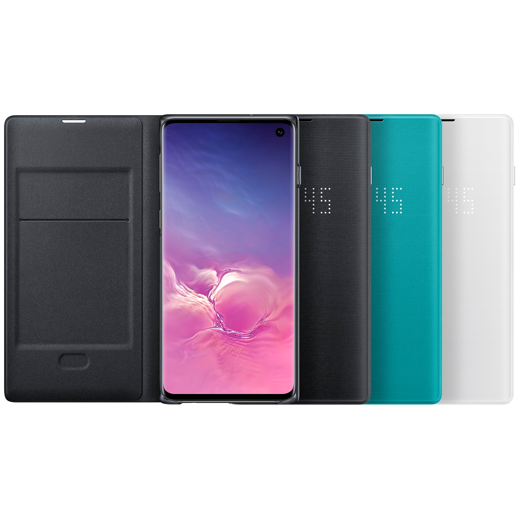 Чехол (флип-кейс) SAMSUNG LED View Cover, для Samsung Galaxy S10, зеленый [ef-ng973pgegru] - фото №5