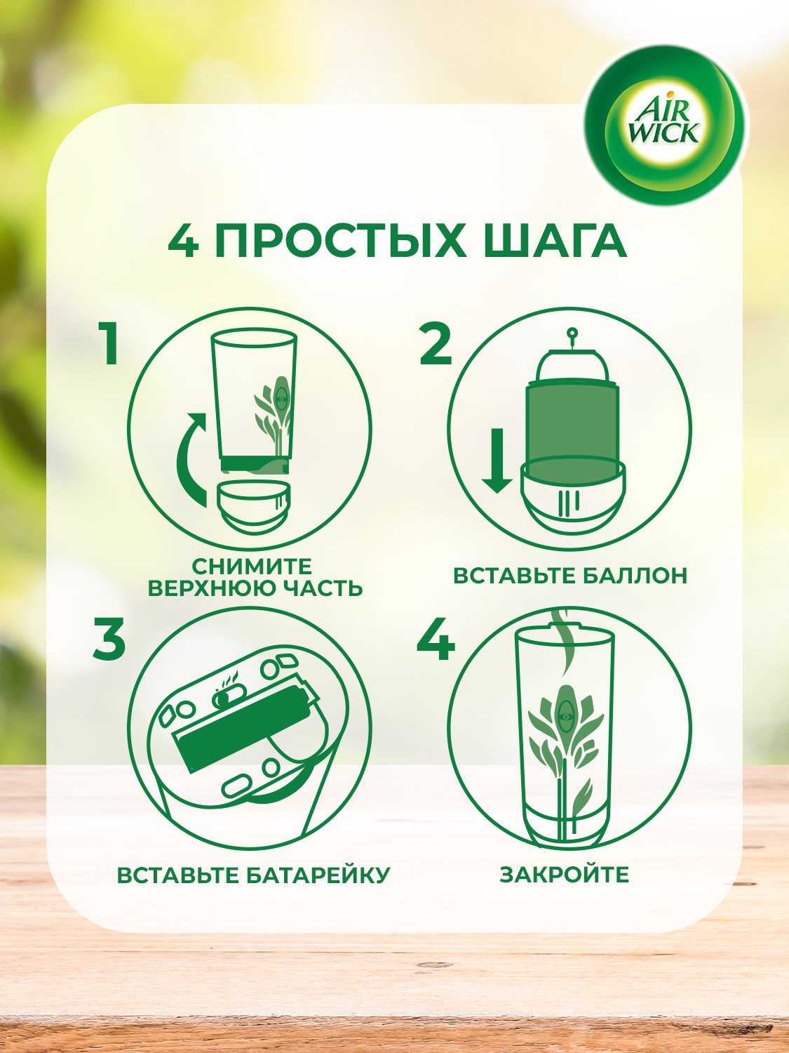 Автоматический освежитель воздуха Air Wick Freshmatic со сменным баллоном Дикий гранат, 250 мk — фото 1