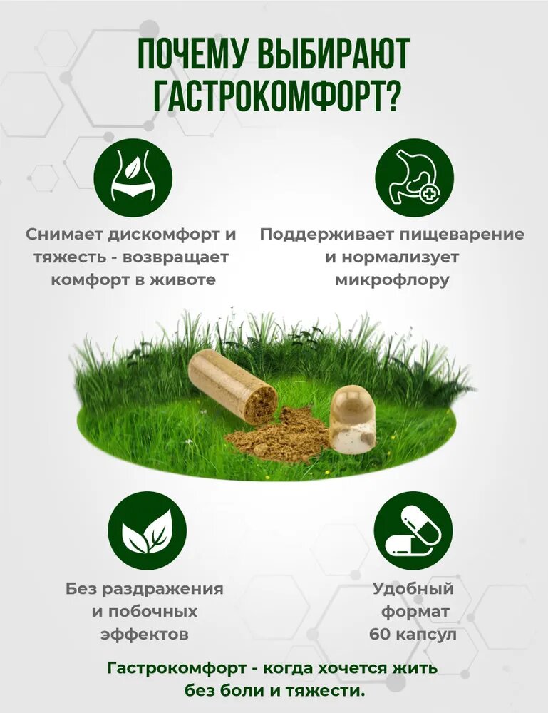 Бад Для Пищеварения Таблетки Fitomir "ГастроКомфорт" для желудка и кишечника для пищеварения