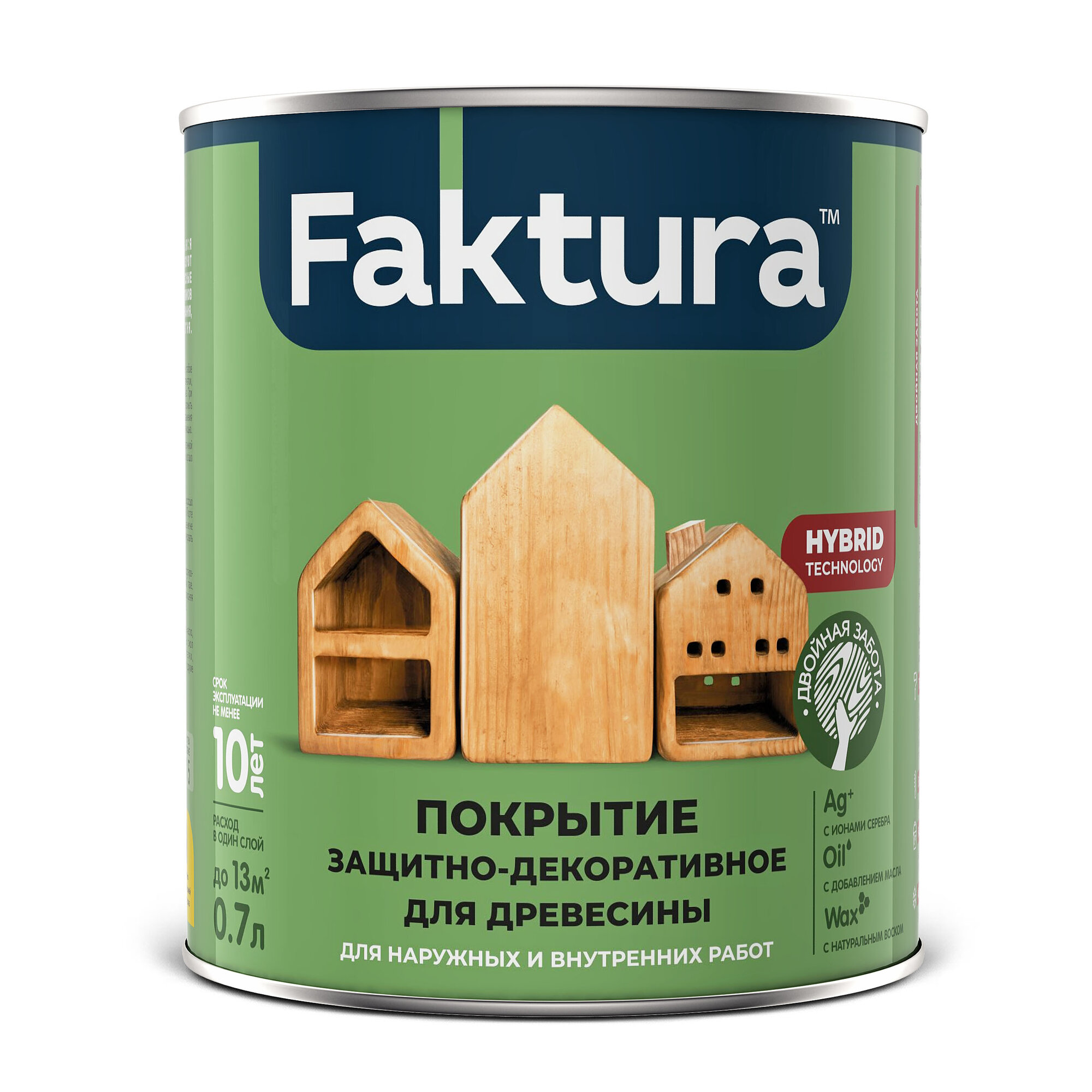 Покрытие FAKTURA защитно-декоративное для древесины палисандр банка 07 л