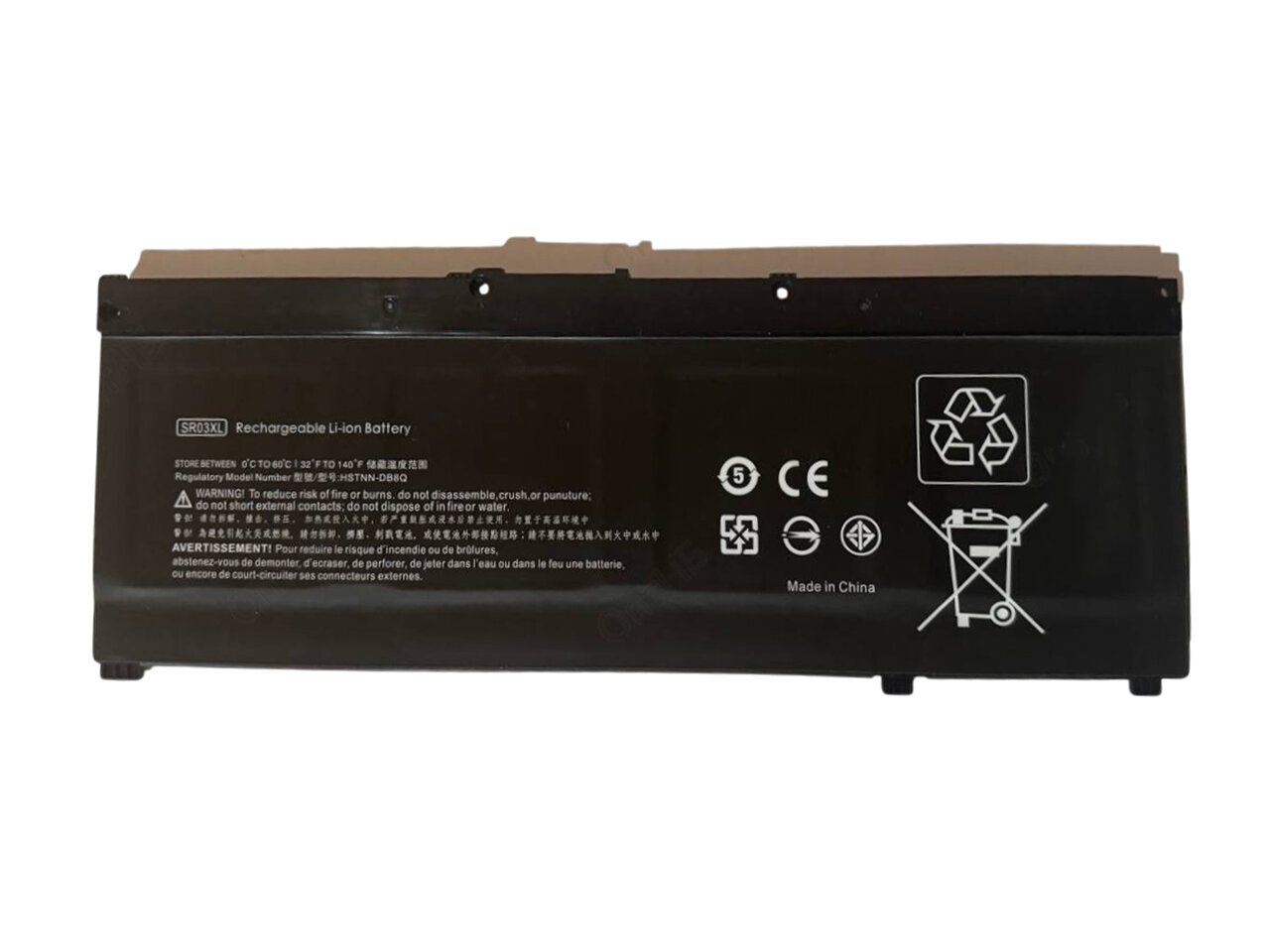 Аккумулятор OEM (совместимый с SR03XL) для ноутбука HP Pavilion 15-cx, Omen 15-dc, Envy 17-bw, Envy x360 15-cp 11.55V 4550mAh черный