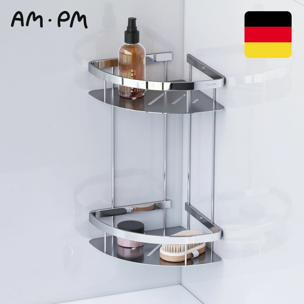 Полка для ванной AM.PM Sense L A7454200 угловая двухъярусная хром