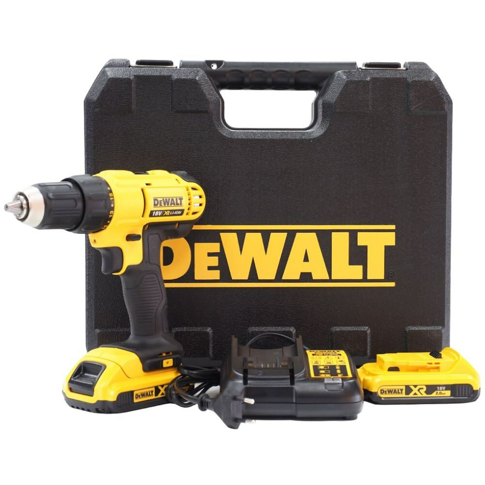Аккумуляторный дрель-шуруповерт DeWalt (DCD771D2QW) с 2 АКБ 2 Ач и ЗУ в кейсе