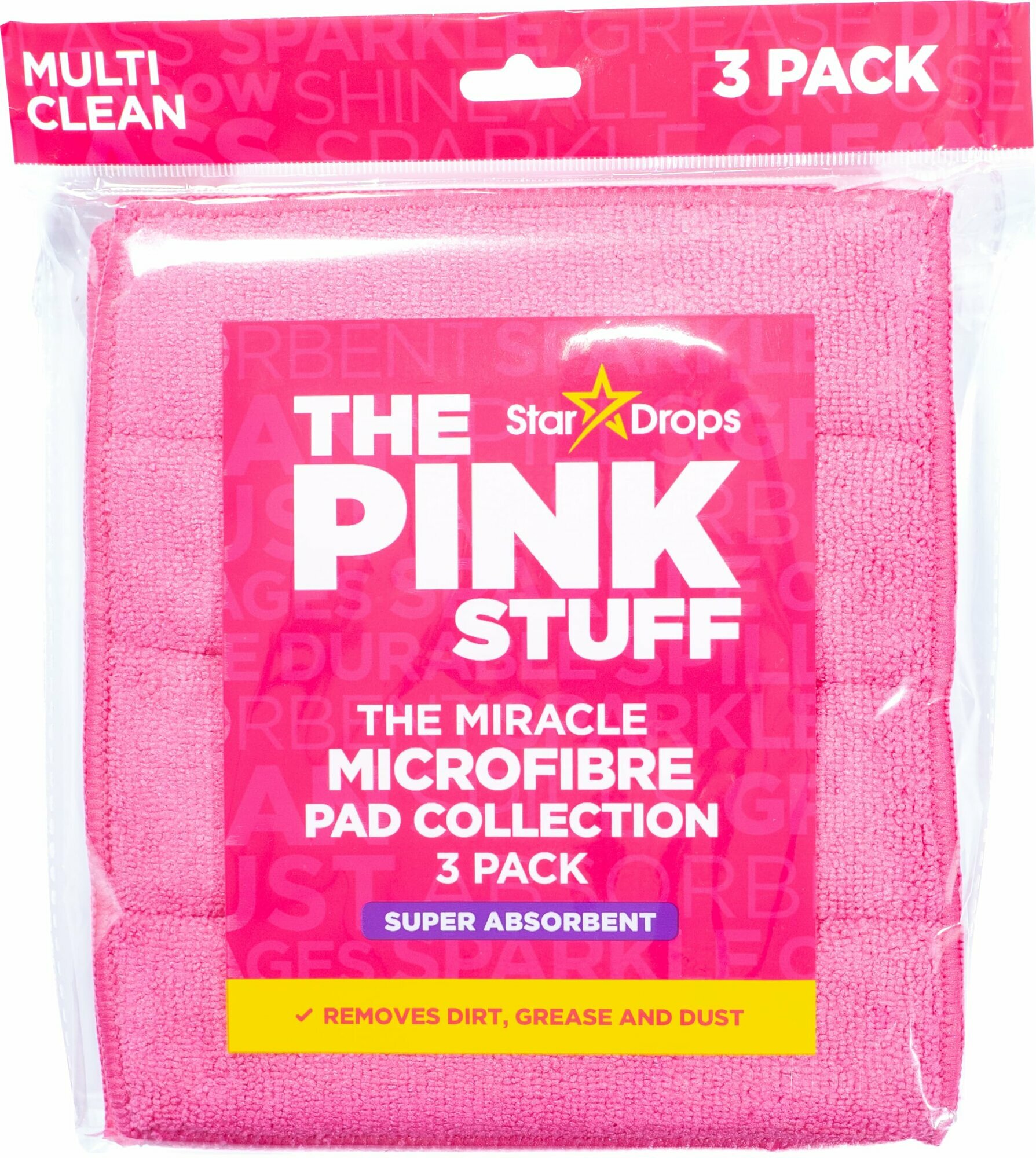 Pink Stuff – Коллекция микрофибровых подушечек Miracle, 3 шт.