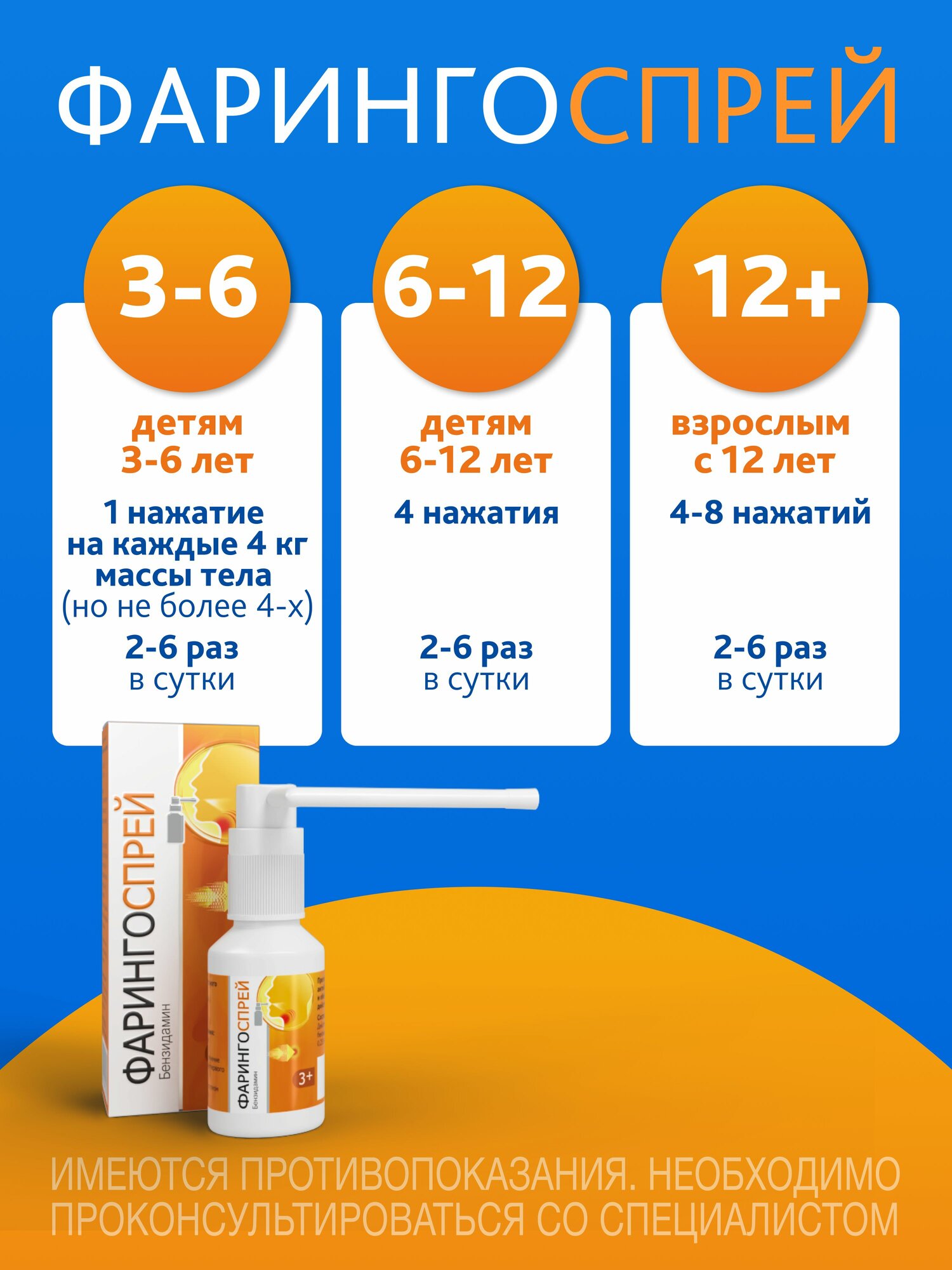 Картинки Фарингоспрей, спрей 0,255 мг/доза, флакон 30 мл
