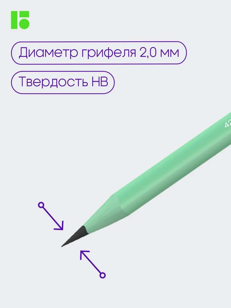 Карандаши Berlingo простые чернографитные ТМ, HB с ластиком 12 штук — фото 1