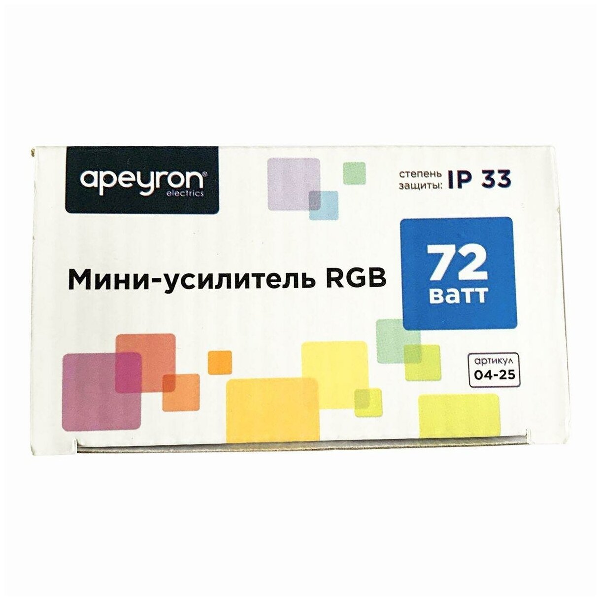 Типы/Светодиодная подсветка/Контроллеры для лент Apeyron Мини-усилитель RGB Apeyron 12/24V 04-25 — фото 1
