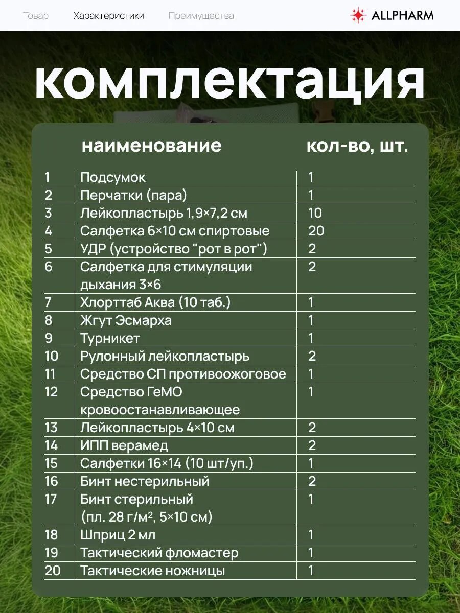 Картинки Аптечка тактическая укомплектованная 71 предмет Мультикам