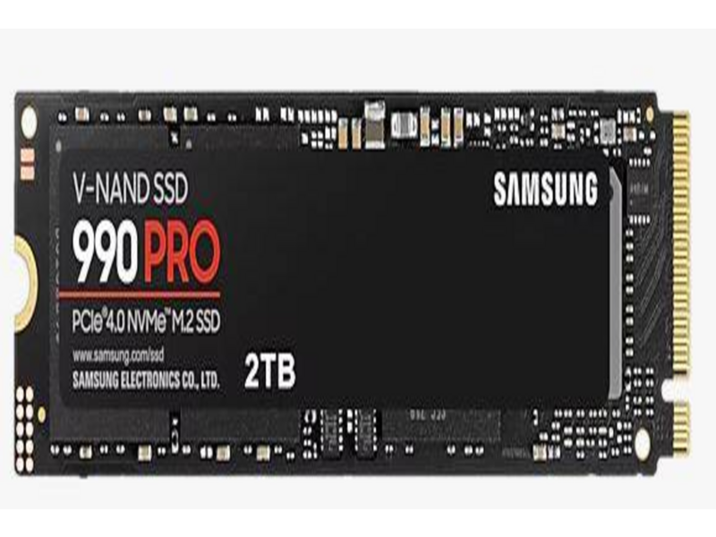 Твердотельные накопители твердотельные накопители/ SSD 990 PRO, 2000GB, M.2(22x80mm), NVMe 2.0, PCIe 4.0 x4, V-NAND TLC, R/W 7450/6900MB/s, IOPs 1 400 000/1 550 000, DRAM buffer 2048MB, TBW 1200, DWPD 0.33 (12 мес.)