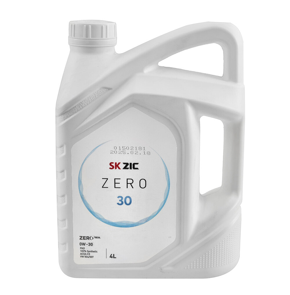 Масло моторное ZIC ZERO 30 0W30 синтетика 4 л 162676