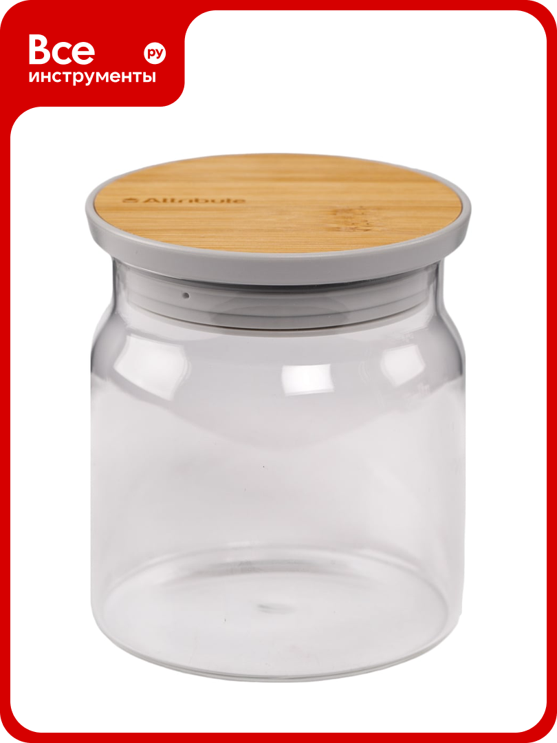 Банка для хранения сыпучих продуктов Attribute BAMBOO 500мл AJB100