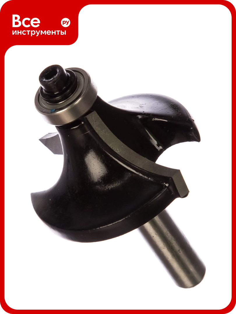 Фреза кромочная калевочная с нижним подшипником серия 1017 (42x22 мм; R16 мм; хвостовик 8 мм) Росомаха 801711