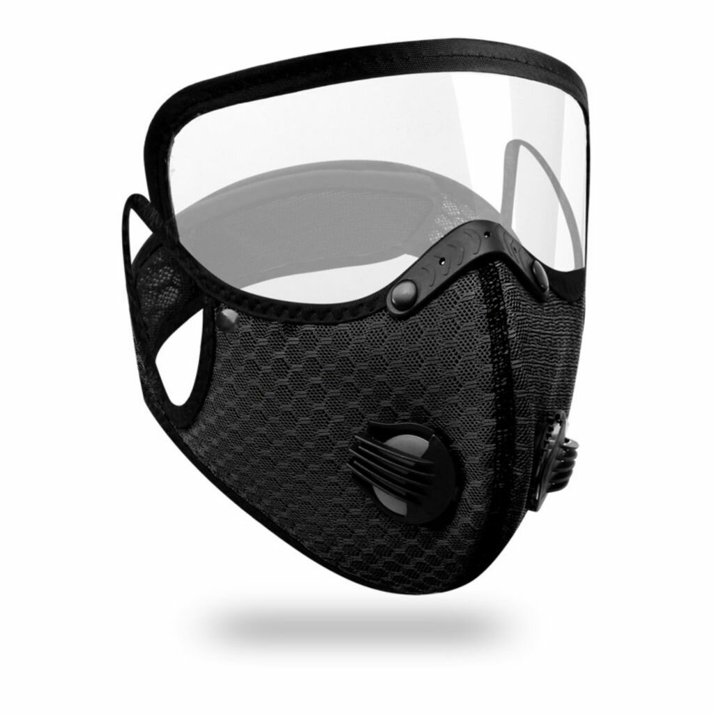 Спортивная маска для велоспорта с фильтром защита от ветра и пыли Черный