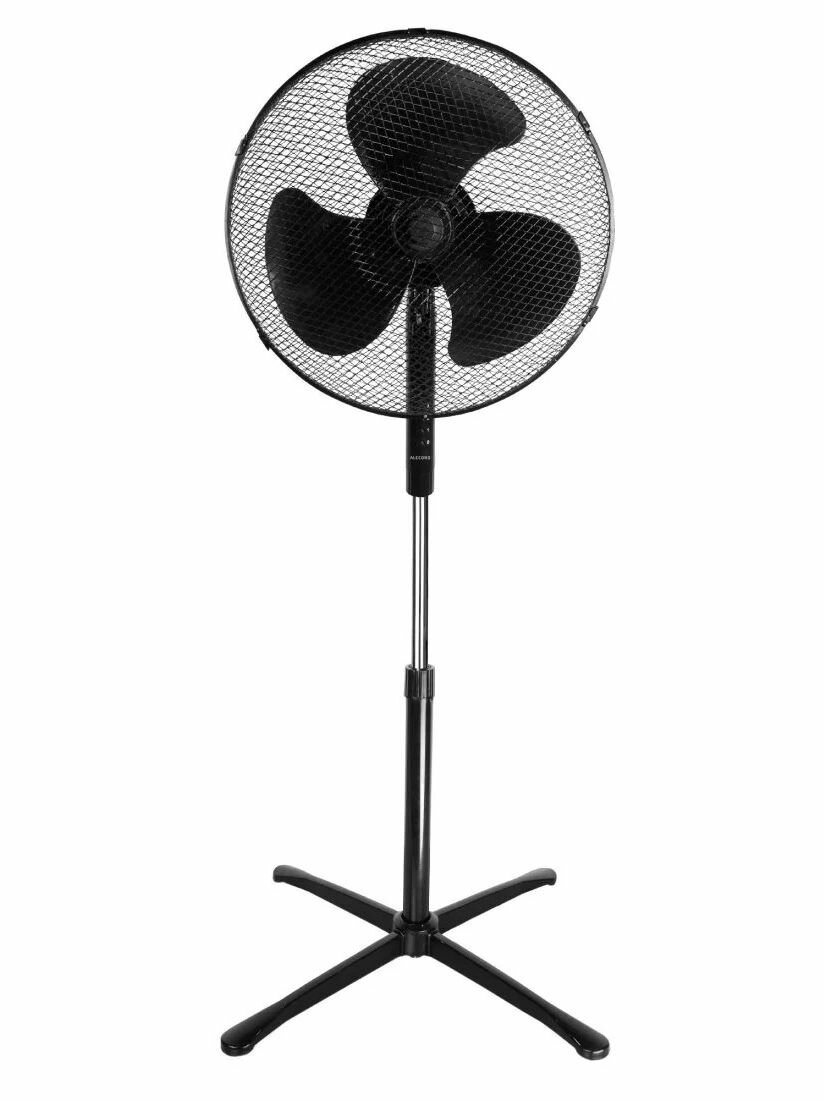 Вентилятор напольный Alecord VM 45TB  Мощность 45 Вт  3 скорости  Черный