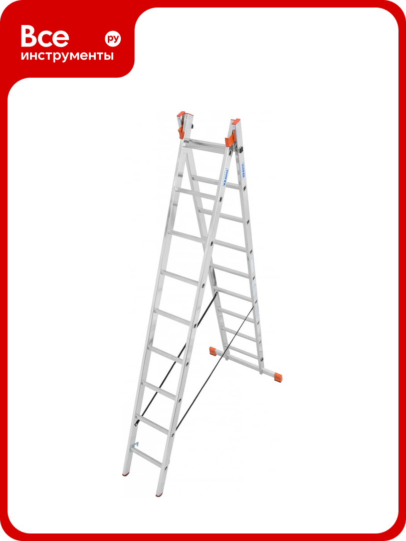 Двухсекционная универсальная лестница Krause MONTO DUBILO 2 х 9 перекладин 129475