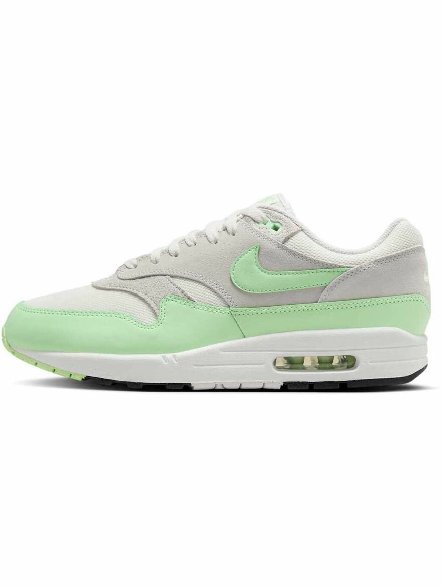 Кроссовки NIKE Air Max 1, полнота F, размер 9,5 US, белый-зеленый