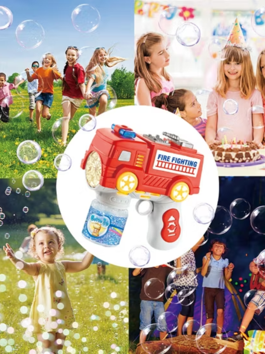 Генератор мыльных пузырей детский на батарейках BUBBLE GUN, цвета могут попасть в случайном порядке — фото 1