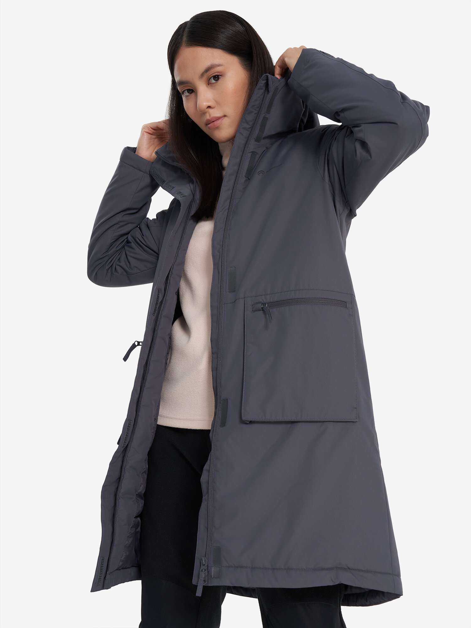Куртка спортивная OUTVENTURE Hiking Women's Padded Jacket, размер 44, темно-серый