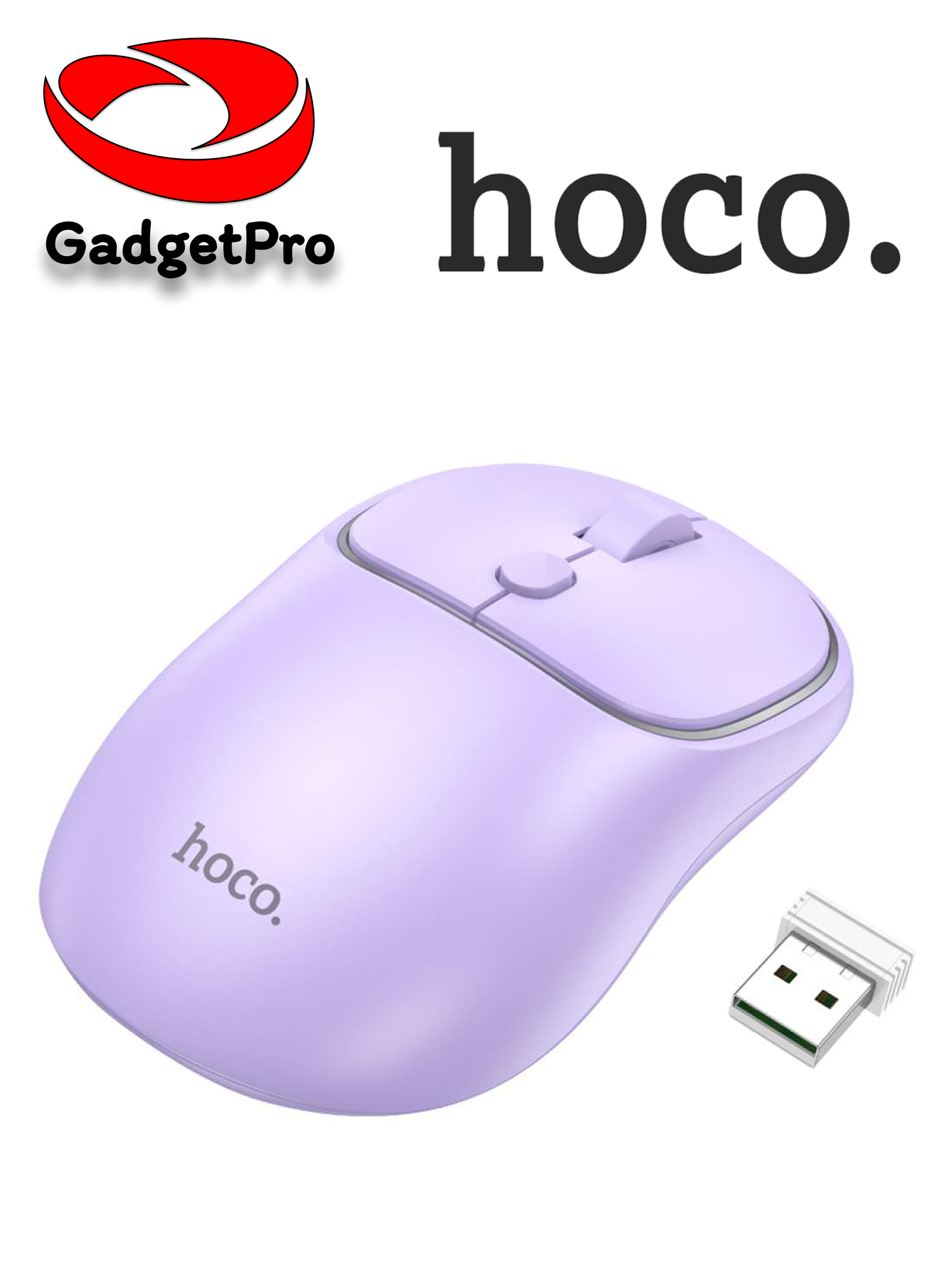 Беспроводная компьютерная мышь Hoco GM25 Royal, двухрежимная 2.4G + Bluetooth 3.0/5.2, 800–1600 DPI, 4 кнопок Фиолетовый — фото 1