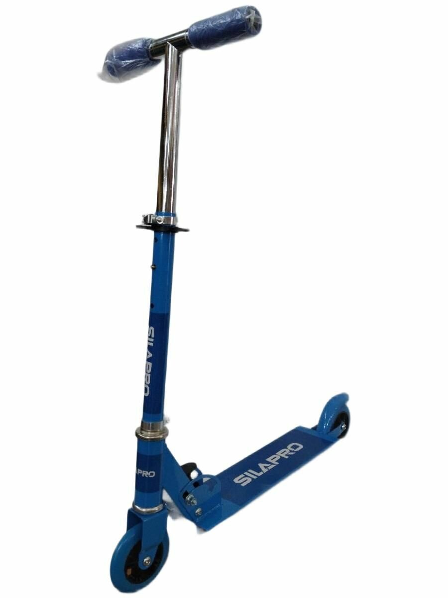 Самокат SILAPRO 2 колеса максимальная нагрузка 40 кг складной синий