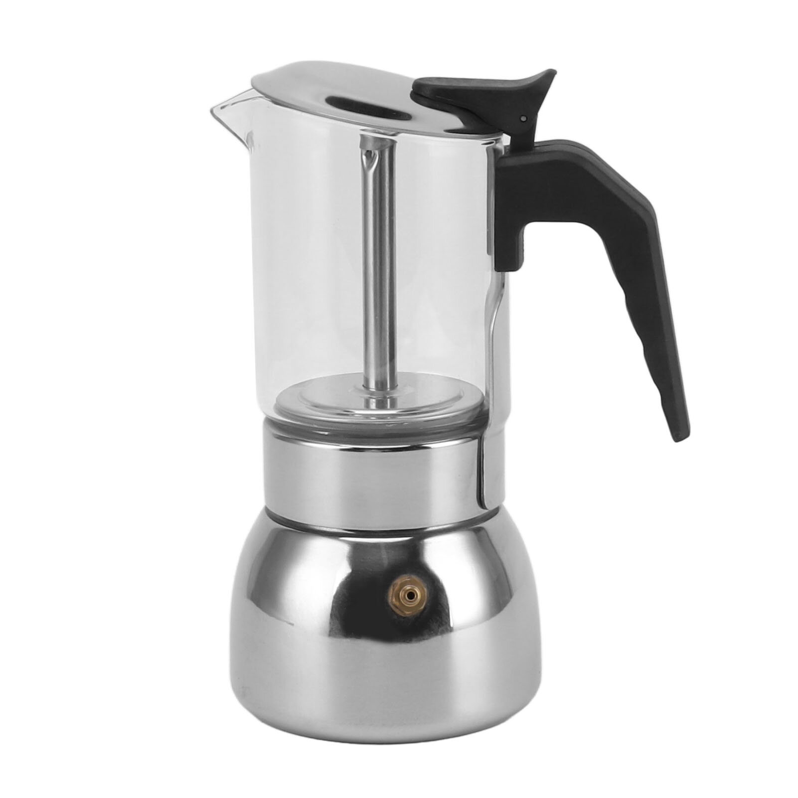 Стеклянная плита Moka Pot Электрическая плита Moka Pot с базой из нержавеющей стали Классическая кофеварка 6 стаканов