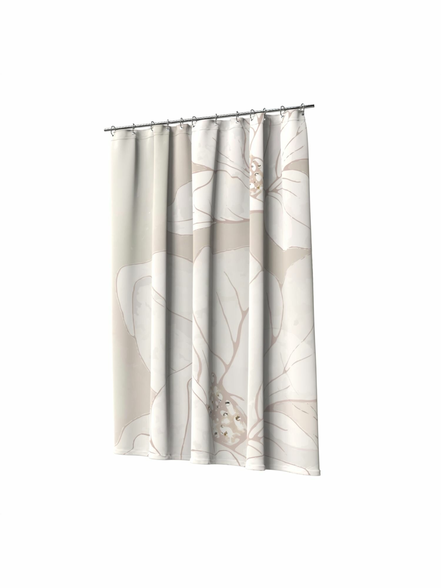 Штора для ванной Lemer Tellaro 180x200 см полиэстер цвет бежевый