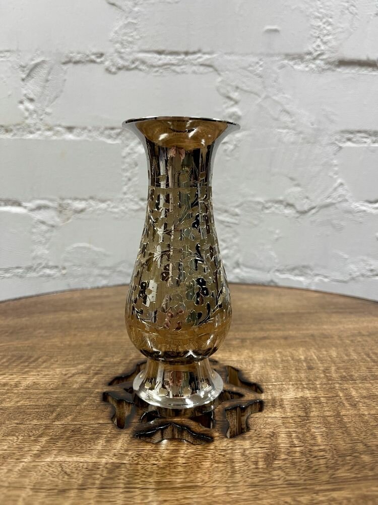 Ваза BRONZA "NICKLE", ручная работа, настольная, латунь, бронза