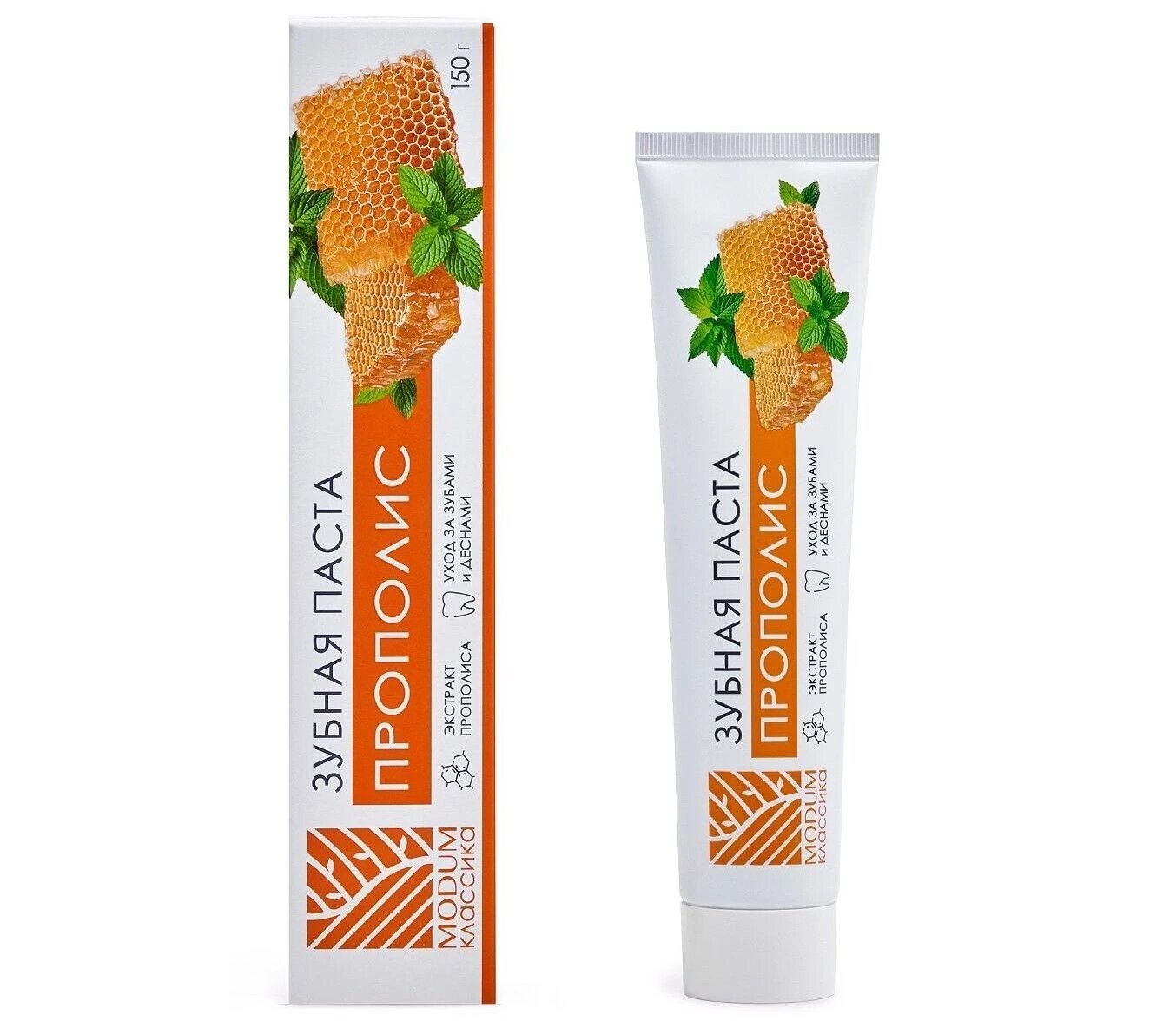 Зубная паста MODUM "КЛАССИКА", прополис, антибактериальный эффект, 150г