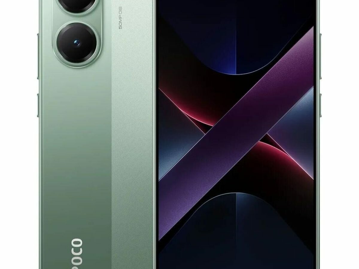 Смартфон от бренда Poco X7 Pro 5G 12/512 GREEN EU, портретная съемка — фото 1